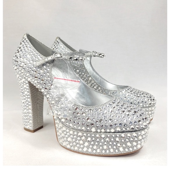 NWT MICHAEL KORS FALLON MARY JANES GLITTER SIZE 5.5 - Picture 5 of 12